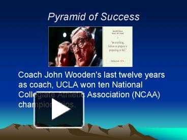 John Wooden Pyramid Of Success Pdf