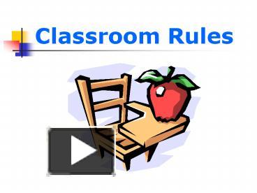 PPT – Classroom Rules PowerPoint presentation | free to view - id ... image.