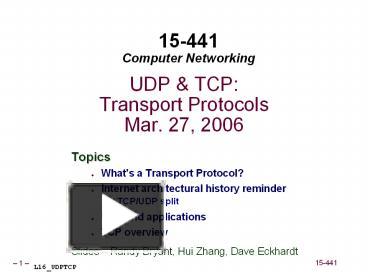 PPT – UDP PowerPoint presentation | free to download - id: 1316f7-NjZiY image.
