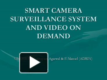 smart camera for traffic surveillance ppt