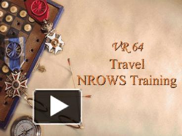 Ppt Vr 64 Travel Nrows Training Powerpoint Presentation Free