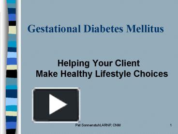 Gestational diabetes mellitus ppt 2019 picture