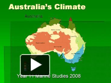 Australias Climate presentation | free to view