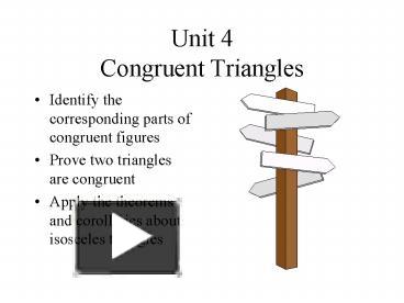 Ppt Unit 4 Congruent Triangles Powerpoint Presentation