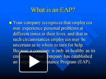 PPT – What is an EAP PowerPoint presentation | free to view - id