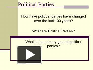 Political Parties presentation | free to view