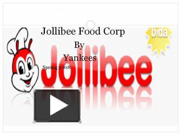 jollibee swot analysis corporation foods