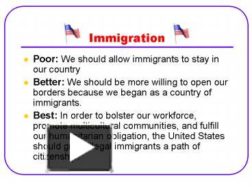 PPT – Immigration PowerPoint presentation | free to view - id: 275b4d-ZmQyM