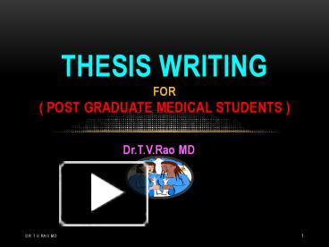 Thesis protocol presentation