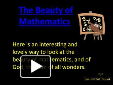 Ppt The Real Beauty Of Mathmatics Powerpoint Presentation Free To Download Id 2ba029 Zmezn