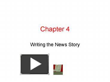 PPT – Writing the News Story PowerPoint presentation | free to view ...