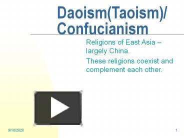 Ppt Daoism Taoism Confucianism Powerpoint Presentation Free