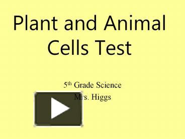 plant cell 5th grade