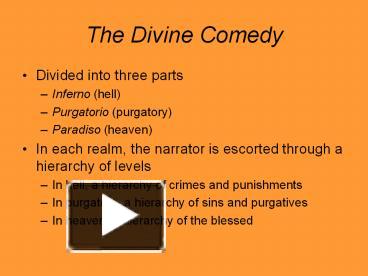 Dante's divine comedy presentation 1st part