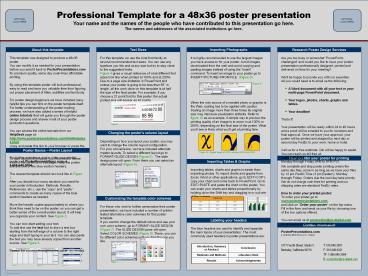 PPT – 48x36 Poster Template PowerPoint presentation | free to download ...