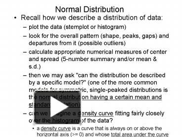 Normal Distribution presentation | free to download image.