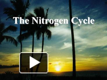 The Nitrogen Cycle presentation | free to view