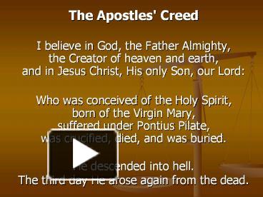 PPT – The Apostles' Creed PowerPoint presentation | free ... holy science diagrams 