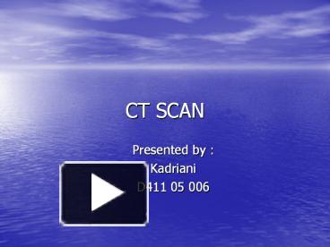 ct scan ppt free download
