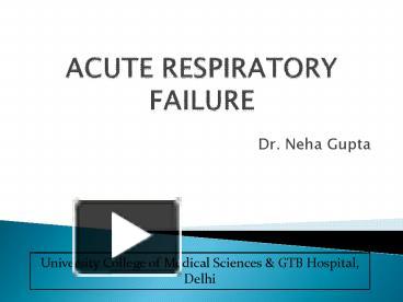 pathophysiology of respiratory failure ppt