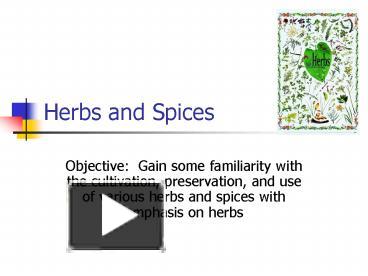 Herbs and Spices presentation | free to view