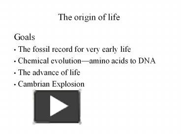 The origin of life presentation | free to download