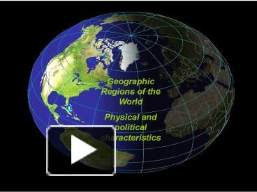 PPT – Geographic Regions of the World PowerPoint presentation | free to ...