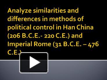 Han china and rome thesis sentence