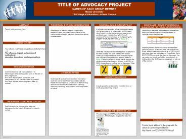 PPT – 48x36 Poster Template PowerPoint presentation | free to download ...