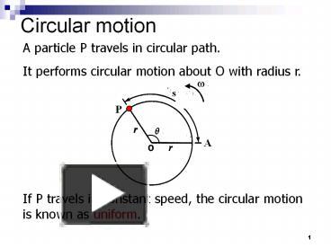 Circular motion presentation | free to view