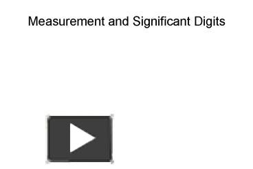 Measurement and Significant Digits presentation | free to view