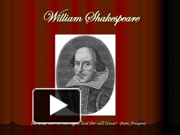 Shakespeare powerpoint template picture