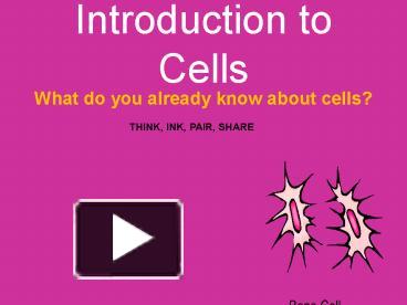 Introduction to Cells presentation | free to view