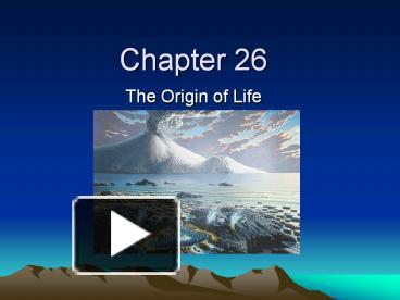 The Origin of Life presentation | free to view
