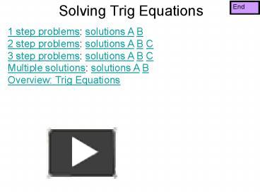 Solving Trig Equations presentation | free to view