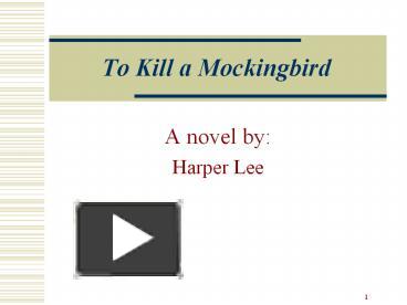 To Kill a Mockingbird presentation | free to view