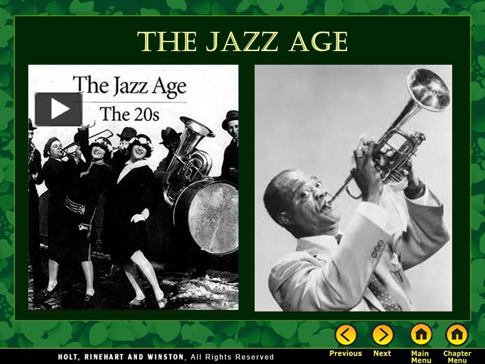 PPT The Jazz Age PowerPoint presentation free to download id