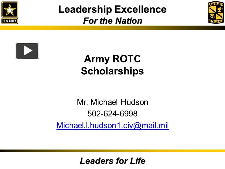 PPT Army ROTC Scholarships PowerPoint presentation free to download