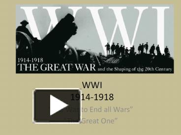 PPT – WWI 1914-1918 PowerPoint presentation | free to download - id ...