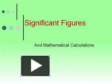 Significant Figures presentation | free to view