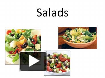 guidelines for making salad ppt