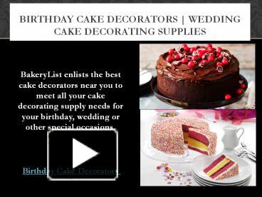 Ppt Cakedecorations Wedding Cake Decorations Powerpoint