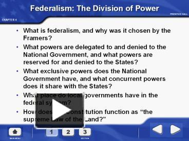Federalism: The Division of Power presentation | free to view