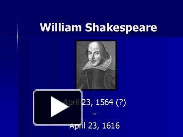 Who is william shakespeare picture