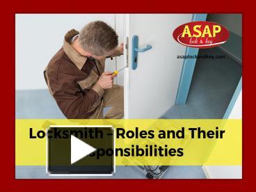 Locksmiths – What Does They Do? presentation free to download