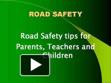 Essays On Road Safety