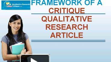 how to critique a qualitative study