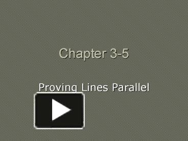 Proving Lines Parallel presentation | free to download