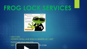 Ppt Frog Lock Services Powerpoint Presentation Free To Download