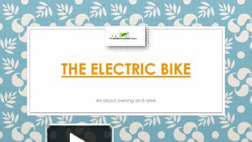 electric bicycle design ppt